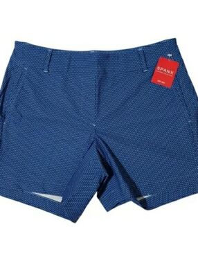 Spanx Sunshine Shorts 4" Women Geo Scape Blue NWT